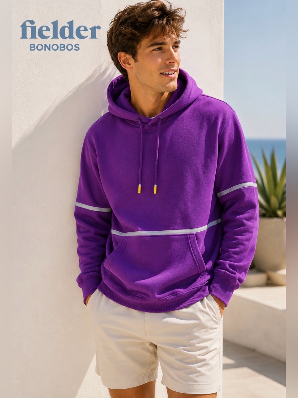 FIELDER BONOBOS Fleece Pullover Hoodie Sz M